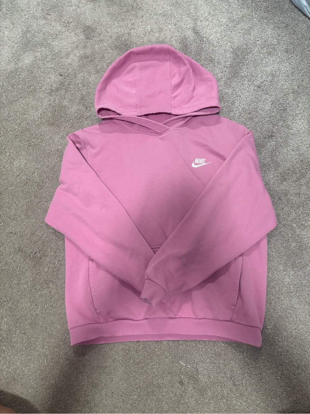 Nike Kids Pink Hooded Pullover Sweatshirt